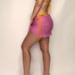 Lace Ruffled Mini Skirt - Hot Pink