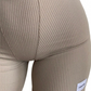 Panelled Bike Shorts- Taupe